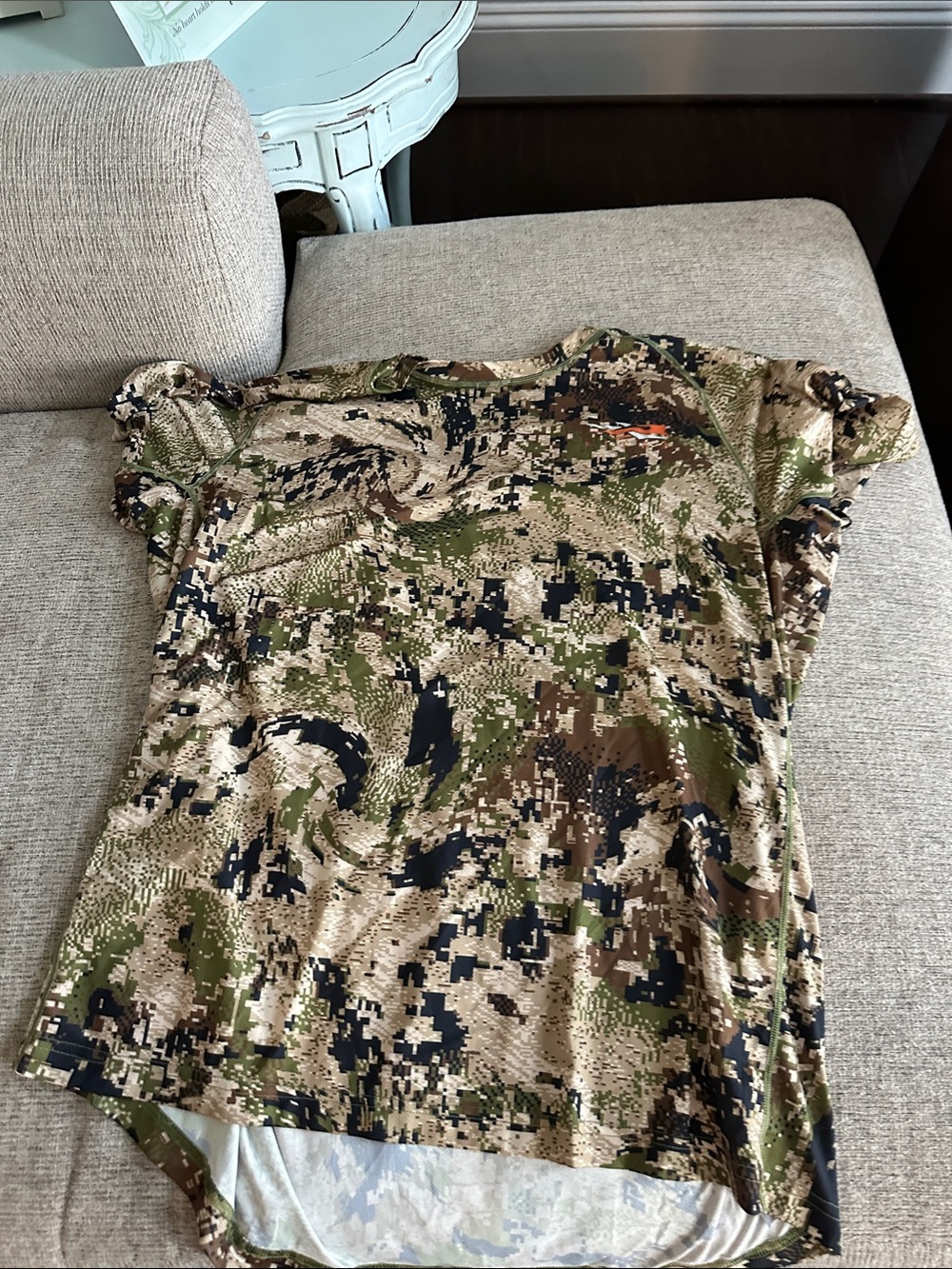 Digital Camo Short Sleeve Men's Performance Tee - Olive/Tan